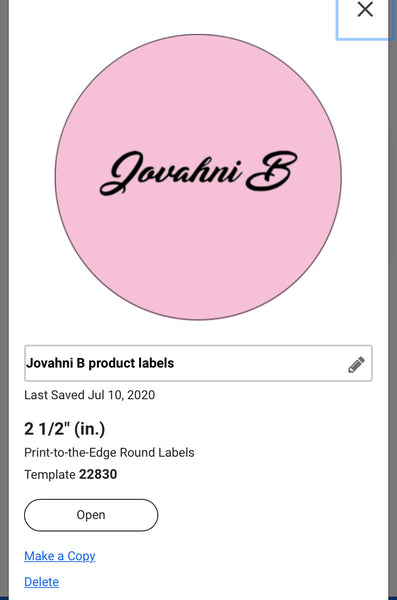2 1/2 inch round business labels (please read the description)